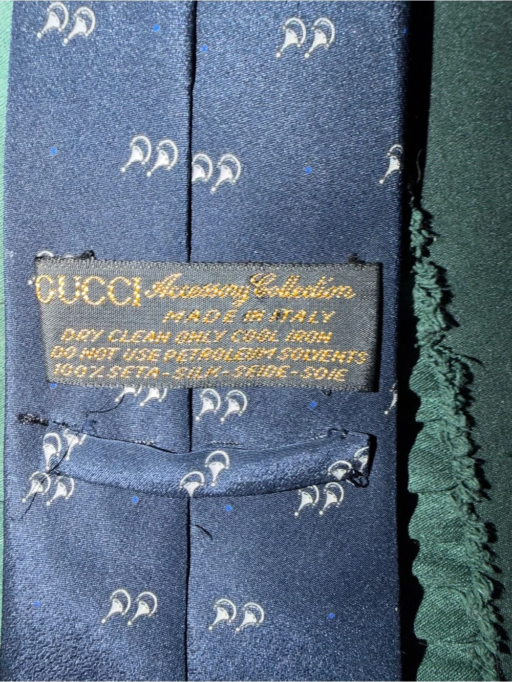 Gucci Classic Navy Patterned Men's Tie - Navy